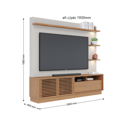 HOME THEATER CAMPECHE FREIJO/OFF WHITE MATTE 2.0 COD 250.082